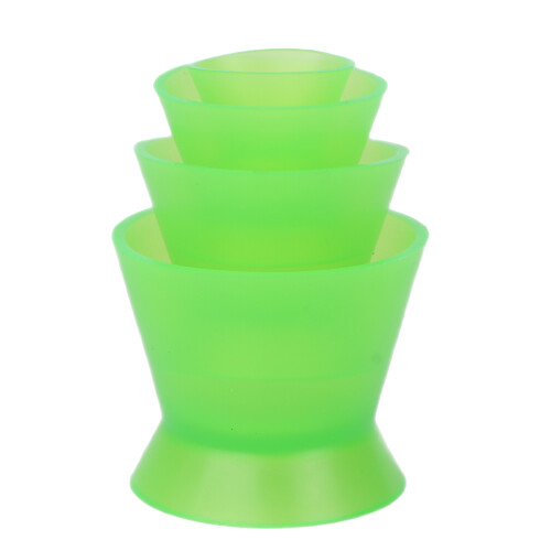 4 bols en silicone verts, 332,5–6,56,55 cm 2