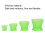 4 bols en silicone verts, 332,5–6,56,55 cm 5