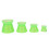 4 bols en silicone verts, 332,5–6,56,55 cm 12
