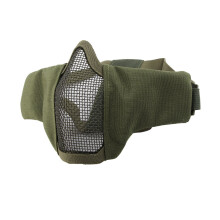V10 Protezione metà viso, Rete in acciaio, 103g, Verde militare