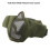 Garde demi-visage V10 103 g maille d'acier vert armée 12
