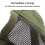 Garde demi-visage V10 103 g maille d'acier vert armée 11