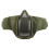 Garde demi-visage V10 103 g maille d'acier vert armée 2