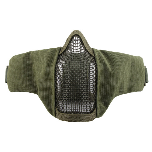 Garde demi-visage V10 103 g maille d'acier vert armée 1