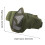 Garde demi-visage V10 103 g maille d'acier vert armée 10