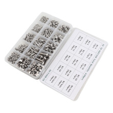 Kit da 440 pezzi di dadi e bulloni in acciaio inossidabile M3/M4/M5