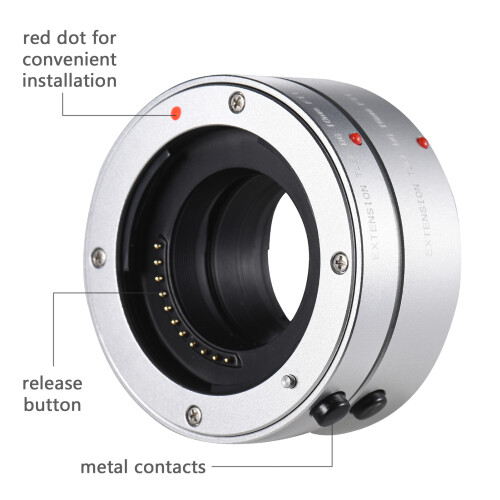 FT1 10-16 Ensemble de tubes d'extension macro, 10 mm/16 mm, rouge 1