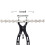 Modello: Pinze per catene, Dimensioni 93x43 mm, 41 g, Argento 5