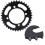 Pignon arrière 37 dents 155 mm 76 mm acier noir 6