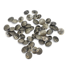 50 pièces de boutons ronds en alliage de bronze rétro pour le bricolage