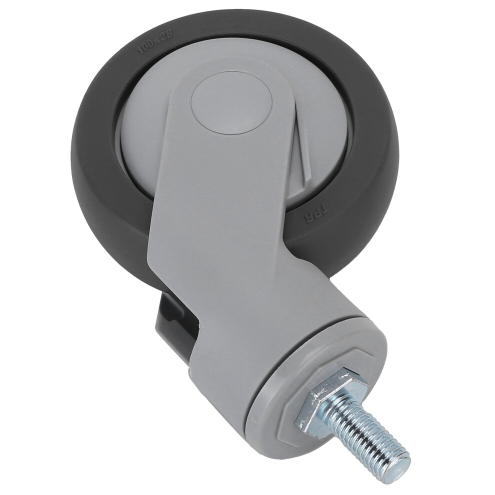 4In Caster Tpr Silent Wheel With M12 Thread Stem Furniture Equipment Bottom Rolling Accessories 5011322329279