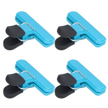 10 pezzi di clip per alimenti in ABS, blu, piccole, antiscivolo, clip per sacchetti
