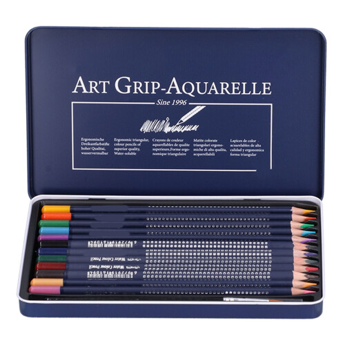 Crayons aquarellables de 12 couleurs, 17,2 cm 1