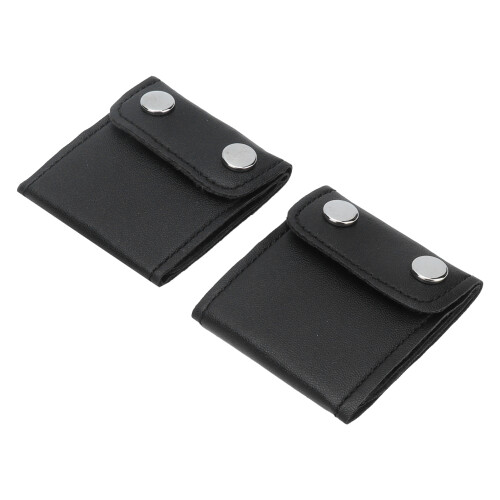 2 pièces de clips d'ajustement de ceinture de sécurité en PU noir 33 g