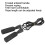 Corda per saltare regolabile unisex - gomma e cotone 15 cm 12