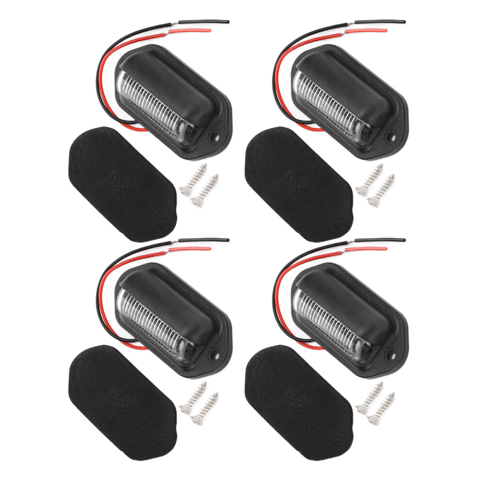 4Pcs 12V 6Led License Plate Lamps High Brightness Waterproof For Car White/Light 8491322331439