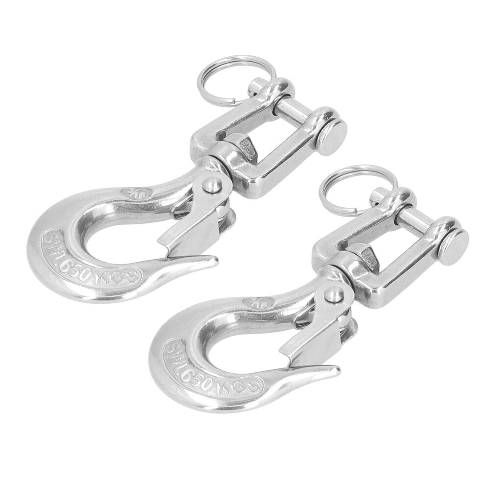 2Pcs 304 Stainless Steel Lifting Clevis Hook with