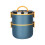 Bento Box grande capacità blu 18x14.5cm a prova di perdite 1