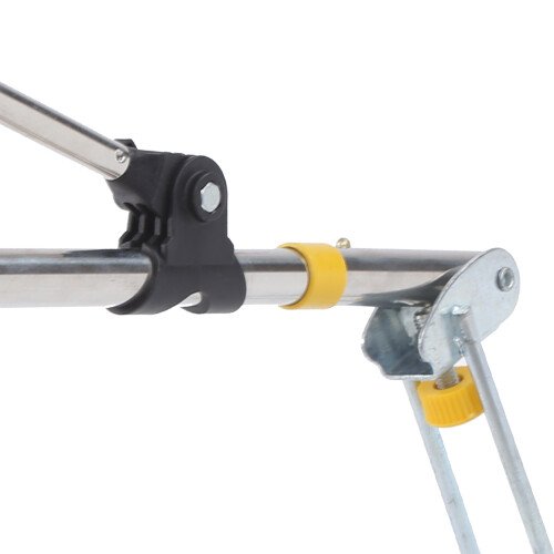 Supporto per aste in acciaio inossidabile da 1,5 m con staffa da 33 cm 2