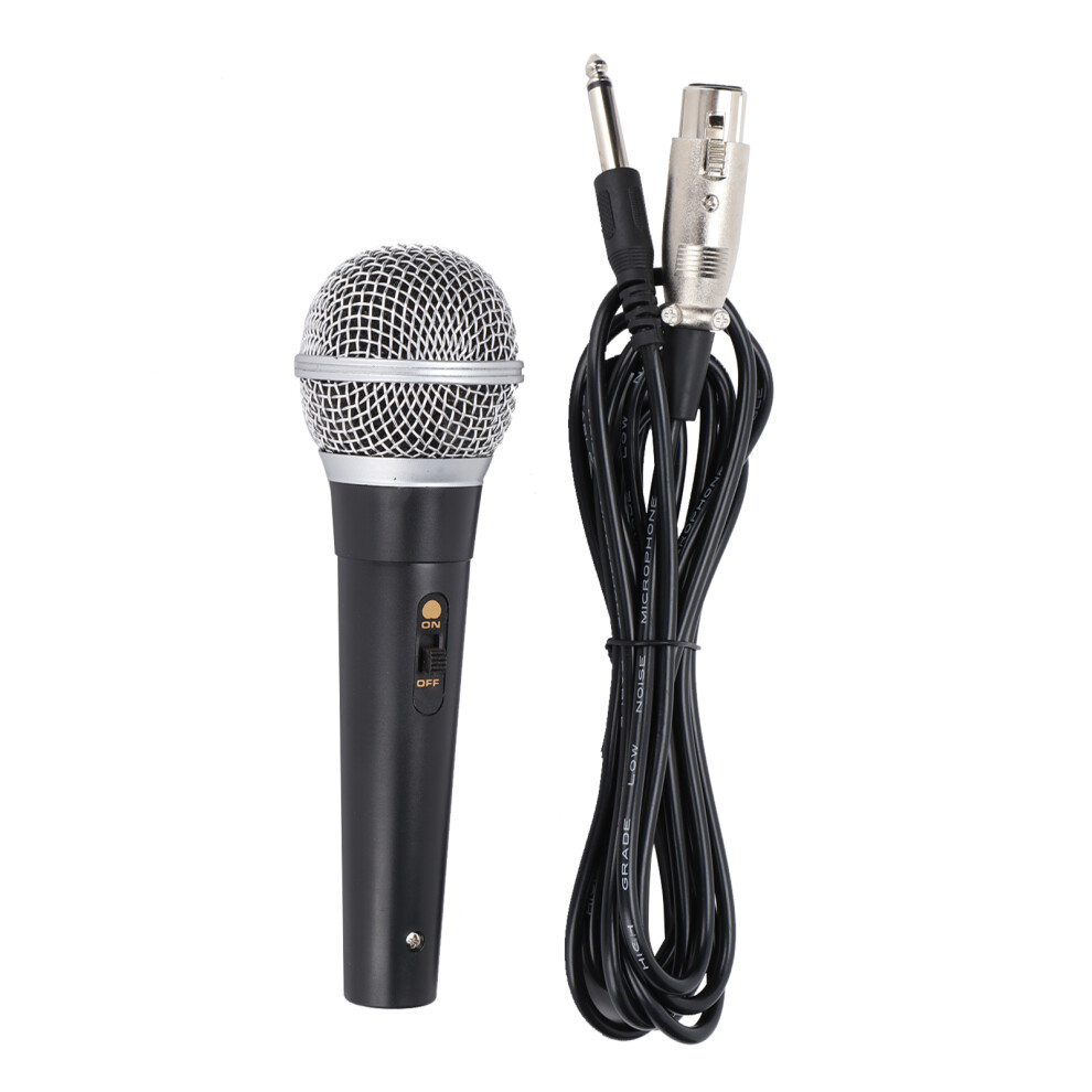 XLR Microphone with XLR to 1/4 Inch Cable Audio Connection Handheld Microphone Suitable for Stage Karaoke Singing and Recording