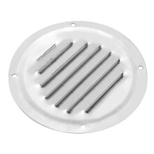 Grille d'aération murale ronde à lames en acier inoxydable, 5 po (12 mm)