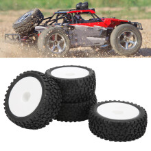 4 pièces 12 mm hex RC pneus et jantes 85 mm blancs