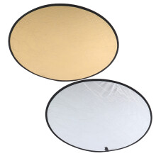 Réflecteur rond de 110 cm, 2 en 1, argent/or