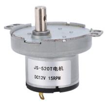 JS-520T 12V DC motore con riduttore 15 giri/min ingranaggio in rame