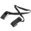 Sangles de ski noires, longueur réglable, plaque double 3