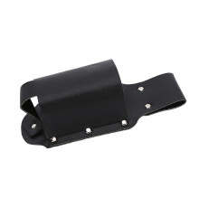 Custodia per bottiglia di vino in pelle PU nera 21x9cm