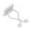 100 pezzi Supporto a parete per rampicanti 3,5 x 2 x 2 cm Bianco 12