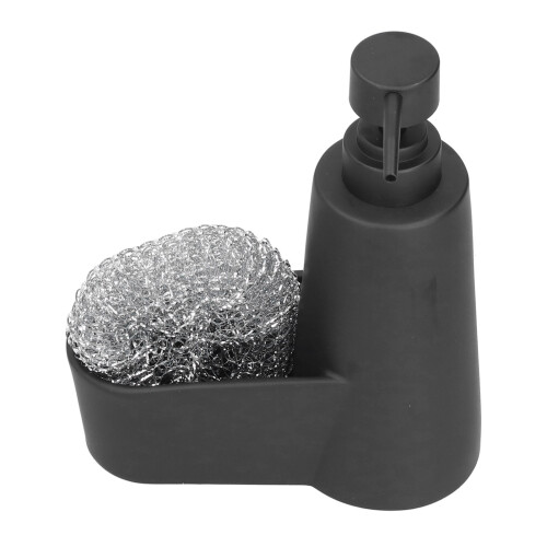 Distributeur de savon avec bille en acier, 14,5  5  18 cm, noir 1