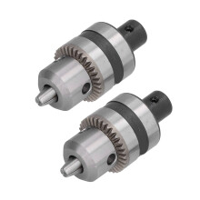 2 Set Heavy Duty Drill Chuck 3 Claw Aluminum Alloy Key Wrench Converter Tools 1/2in 1.5‑10mm