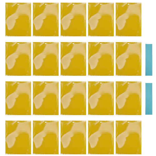 20 pièces Piège adhésif pour mouches 20  15 cm PVC jaune Pack 1