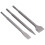 3Pcs Chisel Carbon Steel Scaling Flat Point Rotating Hammer Drill Bits for Tile Concrete WorkRound Handle 15