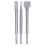 3Pcs Chisel Carbon Steel Scaling Flat Point Rotating Hammer Drill Bits for Tile Concrete WorkRound Handle 2
