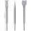 3Pcs Chisel Carbon Steel Scaling Flat Point Rotating Hammer Drill Bits for Tile Concrete WorkRound Handle 6