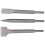 3Pcs Chisel Carbon Steel Scaling Flat Point Rotating Hammer Drill Bits for Tile Concrete WorkRound Handle 7