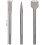 3Pcs Chisel Carbon Steel Scaling Flat Point Rotating Hammer Drill Bits for Tile Concrete Work5 Pit Handle 8