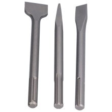 3Pcs Chisel Carbon Steel Scaling Flat Point Rotating Hammer Drill Bits for Tile Concrete Work5 Pit Handle