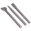 3Pcs Chisel Carbon Steel Scaling Flat Point Rotating Hammer Drill Bits for Tile Concrete Work5 Pit Handle 15