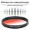 Junestar filtre d’objectif à dégradé rouge multicouches 58 mm 6