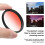 Junestar filtre d’objectif à dégradé rouge multicouches 58 mm 7