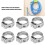 20 pièces de collier de serrage à double fil 10,3-12,8 mm doré 12
