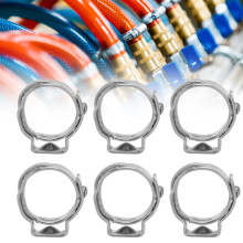 20 pezzi di fascette a doppio filo per tubo da 9,6–11,3 mm dorate