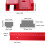 Type 45 goulotte de menuiserie 400 mm aluminium rouge 11