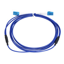 Câble patch en fibre optique à 2 fibres, monomode, blindé, bleu, 5 m, connecteurs LC