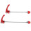 Attache rapide en aluminium à levier 100/135 mm rouge 1