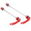 Attache rapide en aluminium à levier 100/135 mm rouge 12