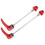 Attache rapide en aluminium à levier 100/135 mm rouge 5